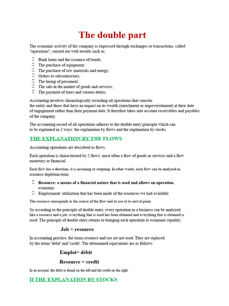 Understanding Double Entry Accounting | PDF | Debits And Credits ...