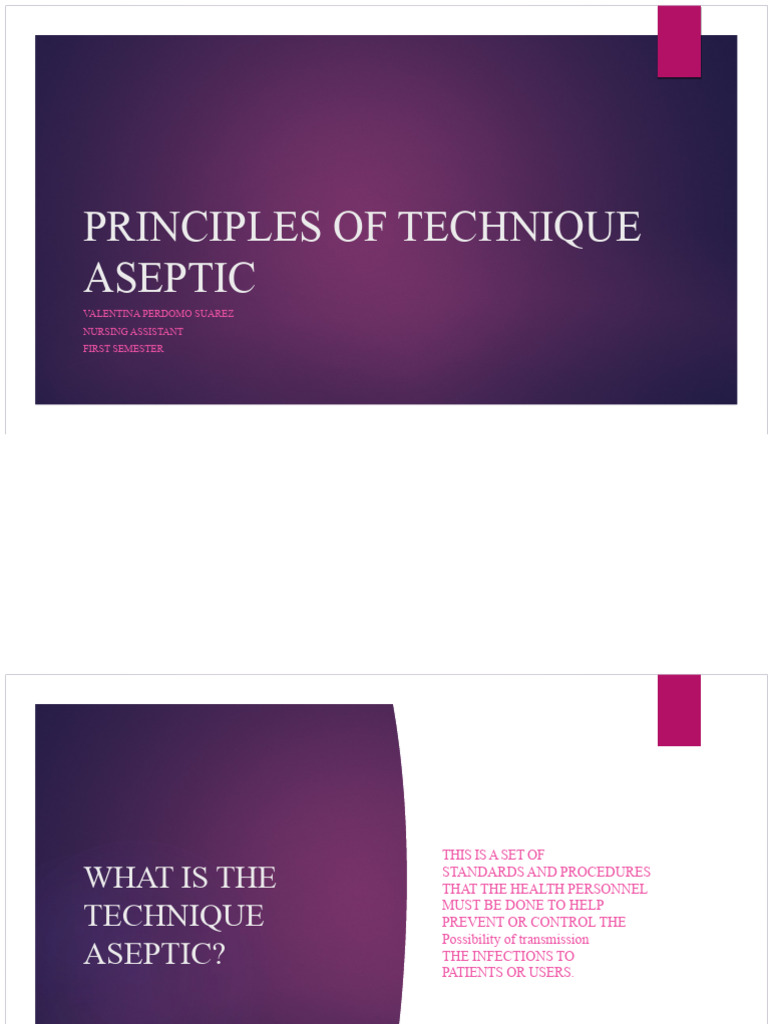 Aseptic Technique Standards in Nursing | PDF | Medical Specialties ...