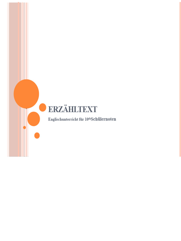Englisch Klasse 10 Narrativer Text | PDF