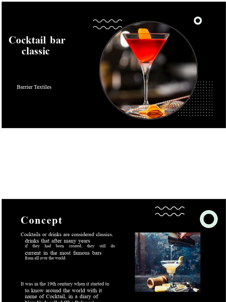 Classic Cocktail Recipes and Structure | PDF | Cocktails | Drink