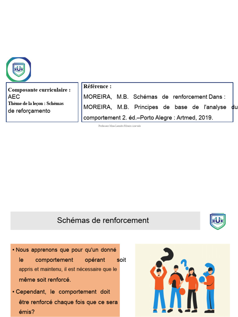 Schémas de renforcement en comportement | PDF | Concept de psychologie ...