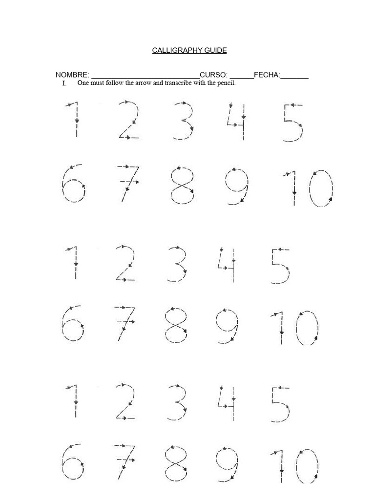 Calligraphy of Numbers | PDF