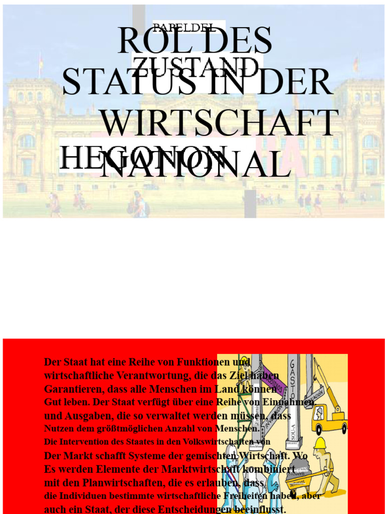 Rolle Des Staates in Der Nationalen Wirtschaft | PDF