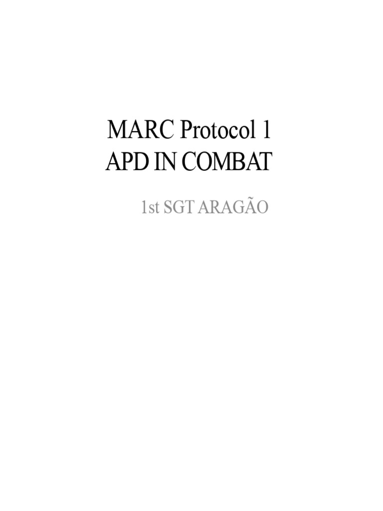 MARC Protocol 1 SLIDE INSTRUCTION | PDF
