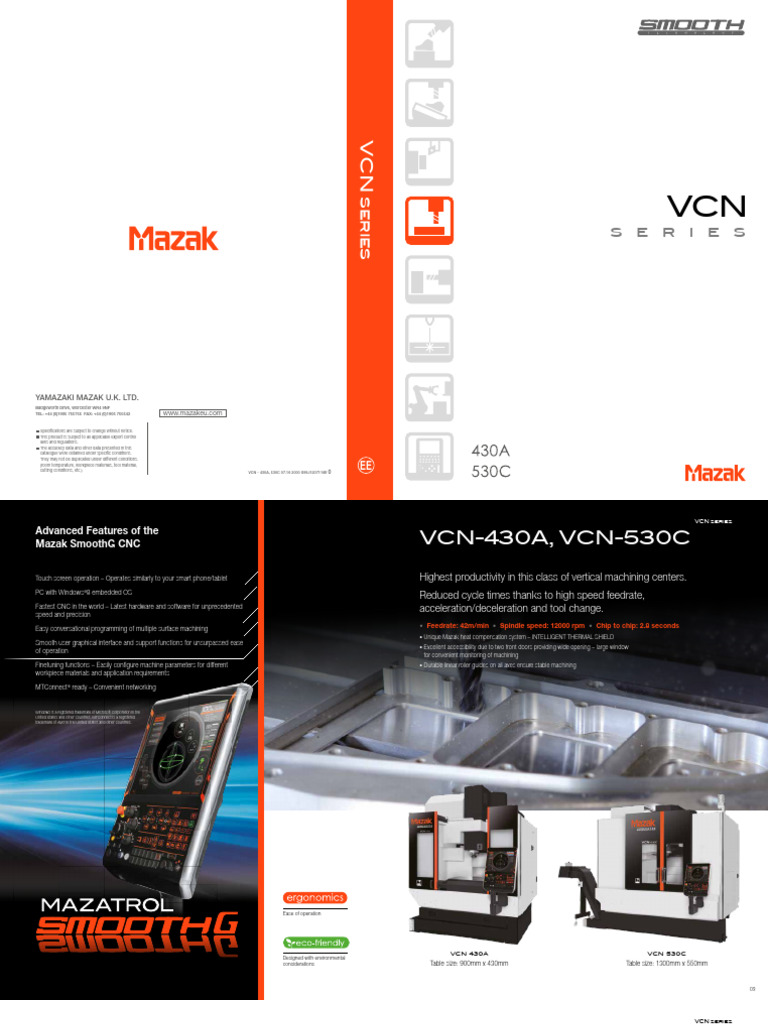 VCN Series Vertical Machining Centers | PDF | Machining | Machines