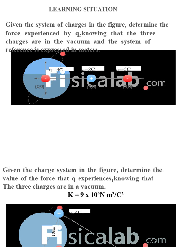 Electric Force Calculation for Charges | PDF