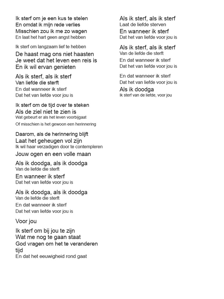 Ik Sterf - Carlos Rivera | PDF