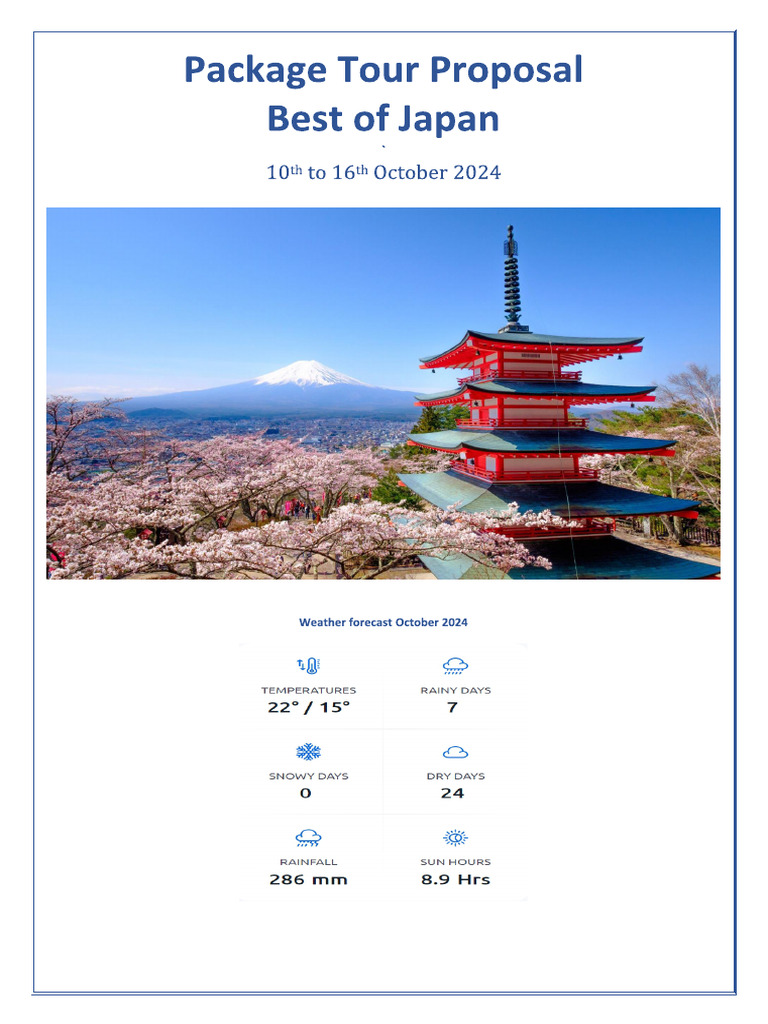 Japan Trip Proposal | PDF