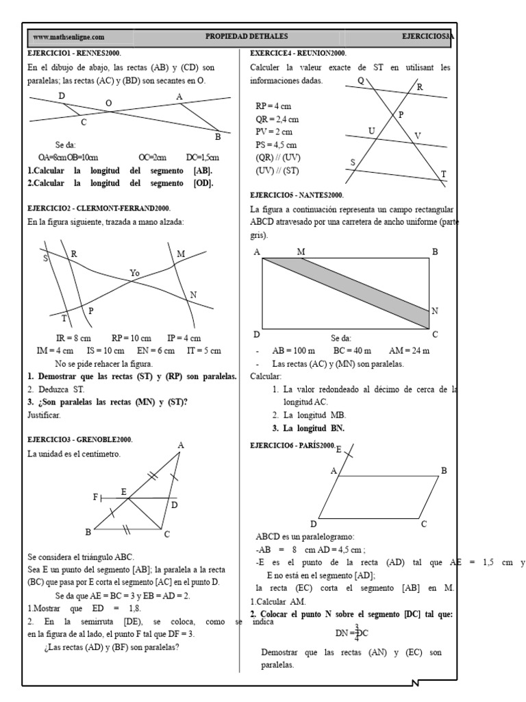 Capítulo 1 - Ejercicio 3a - Problemas de BREVETE 2000 (Sólo Tales ...