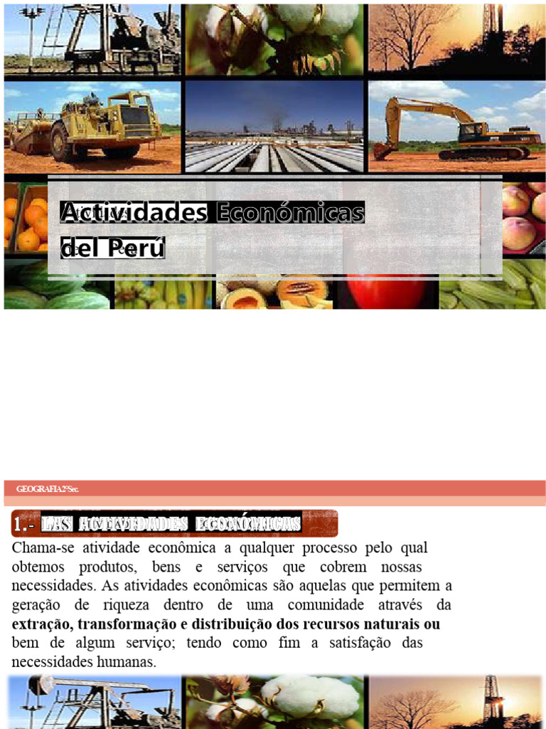 Atividades Econômicas e Recursos Naturais | PDF | Agricultura | Mineração