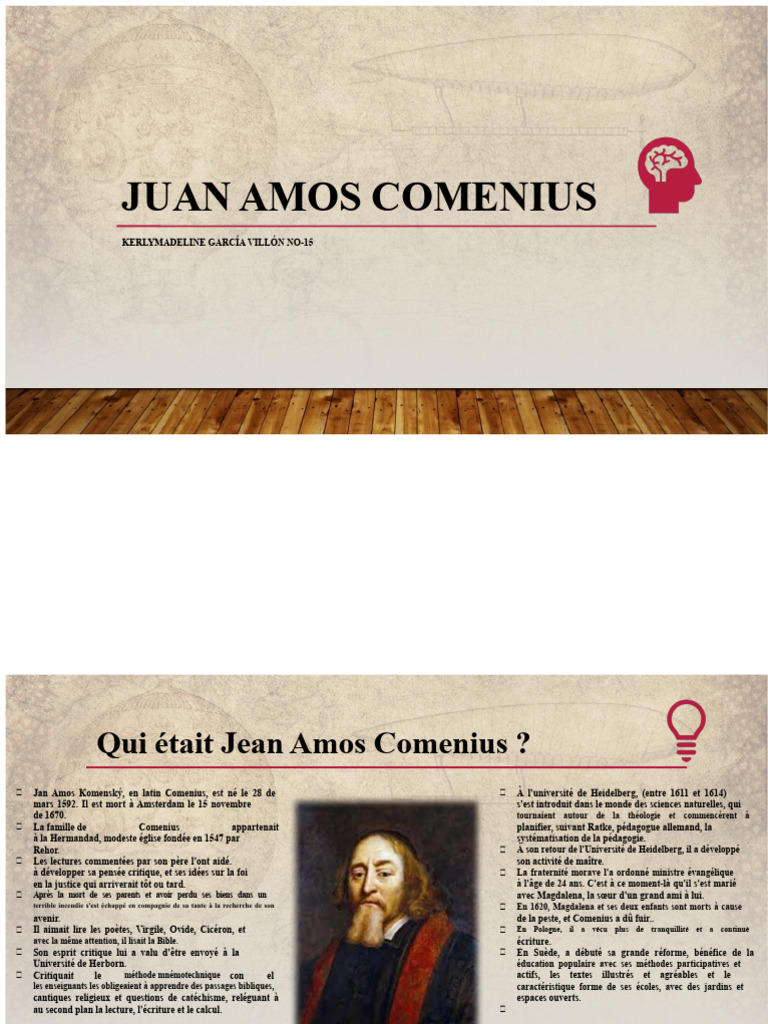 Jean Amos Comenius : Pionnier de l'Éducation | PDF