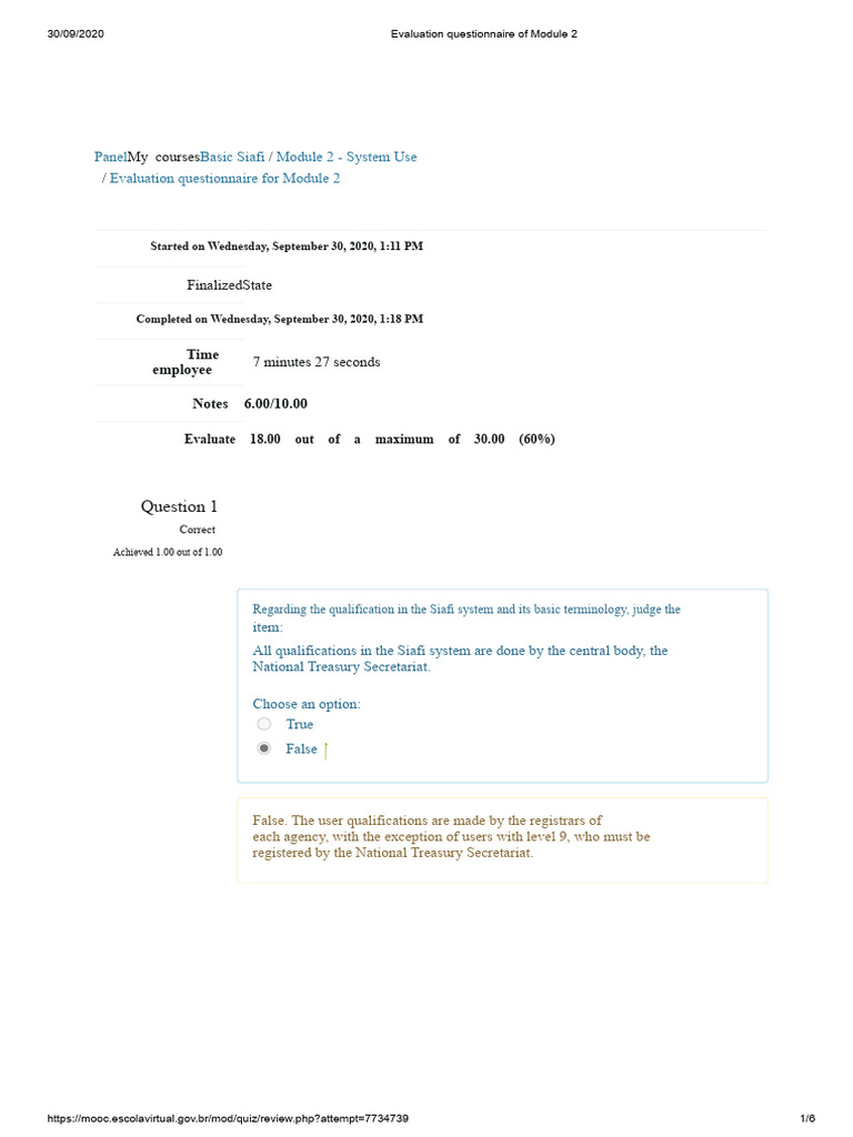 Module 2 Evaluation Questionnaire Results | PDF | Questionnaire | Taxes