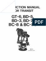 Instruction Manual For GT6 BD5-3-7 Transits