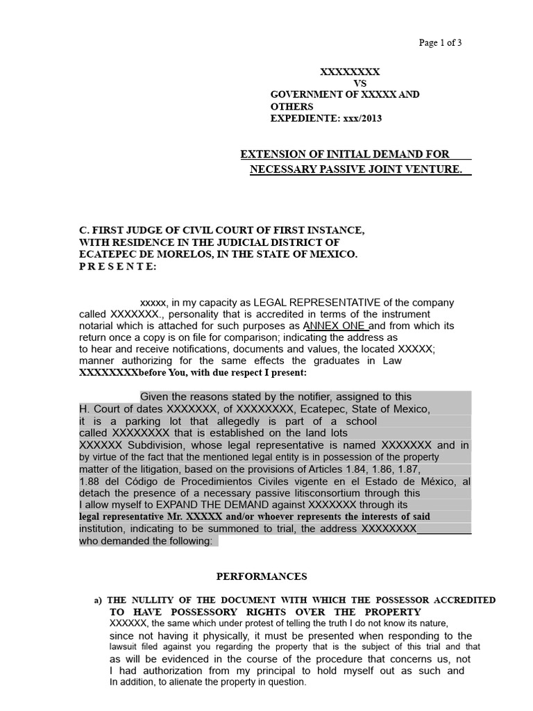Expansion of Litigation Demand On Passive Litisconsortium | PDF ...