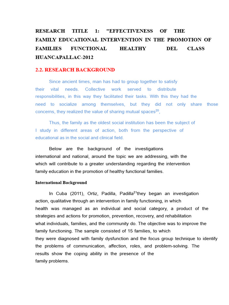 Family Education for Healthy Functioning | PDF | Behavioural Sciences ...