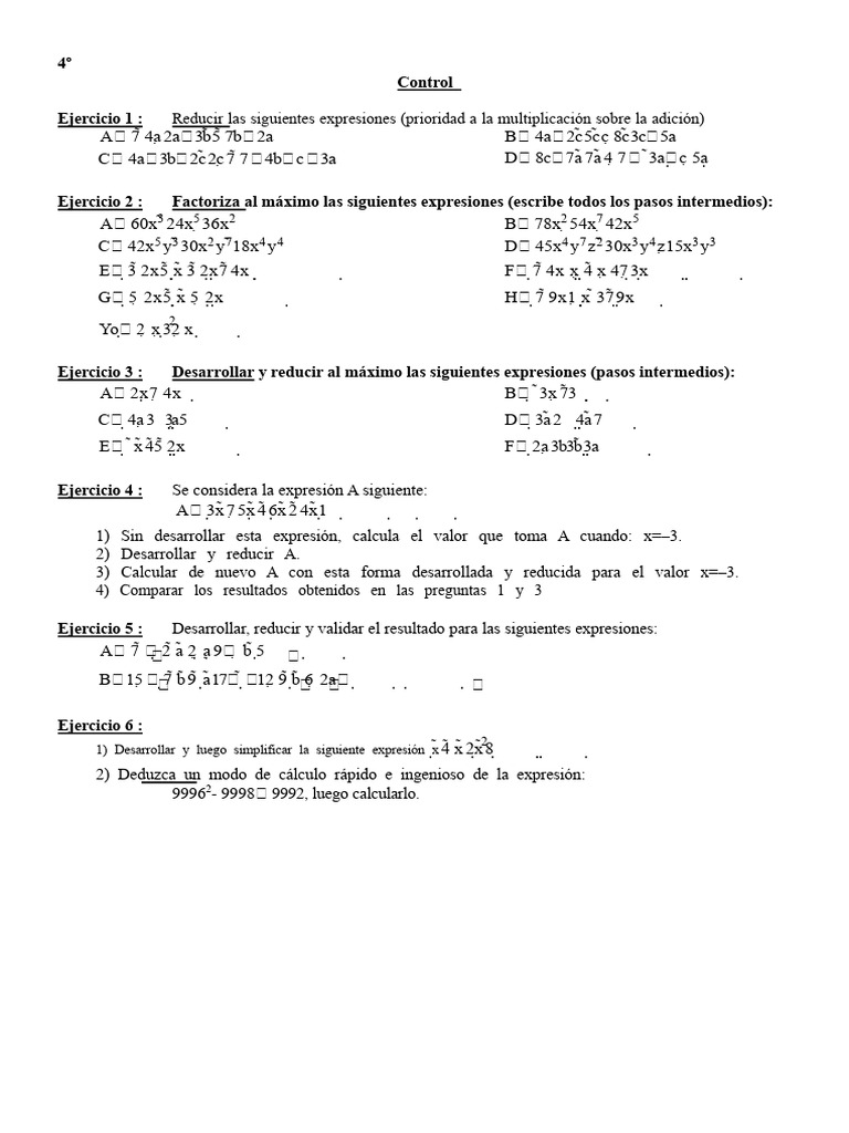 Capítulo 07 - Control Corregido - Sitio | PDF | Matemáticas ...