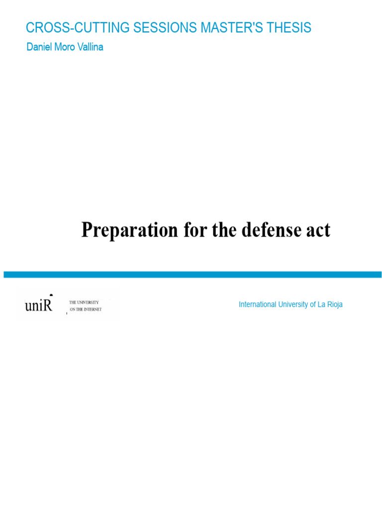 PREPARATION OF THE DEFENSE ACT | PDF | Thesis | Human Communication