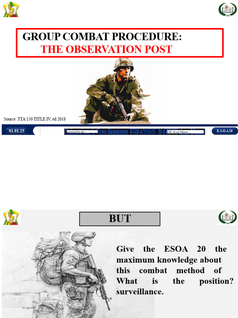 Group Combat Procedure: Observation Post | PDF | Surveillance