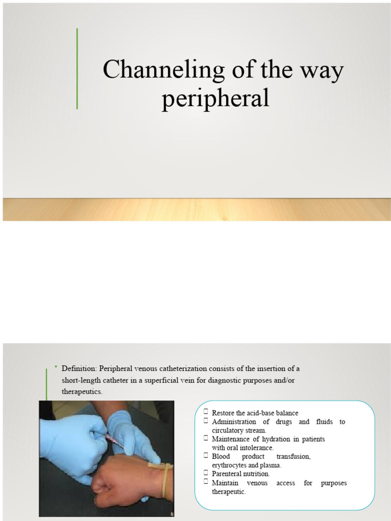 Peripheral Venous Catheterization Guide | PDF | Intravenous Therapy | Vein