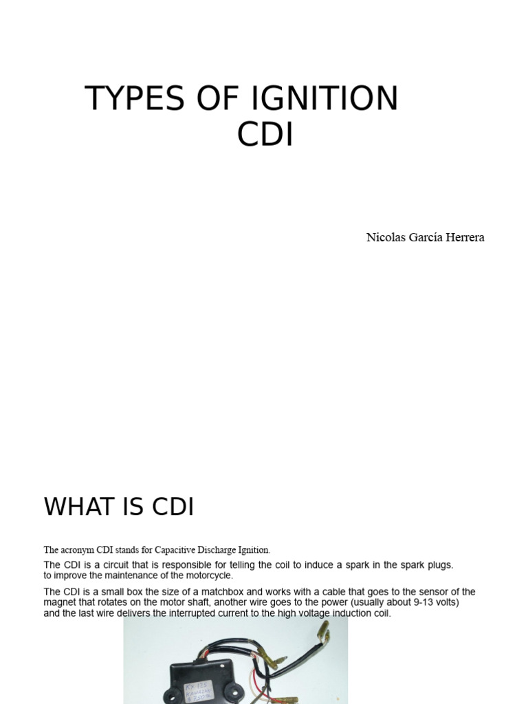 Understanding CDI Ignition Systems | PDF | Inductor | Capacitor