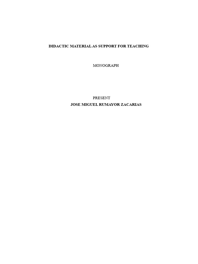 Didactic Materials for Effective Teaching | PDF | Learning | Knowledge