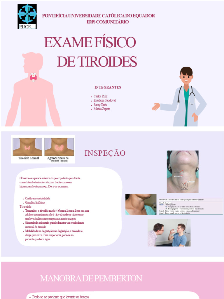 Exame físico da tireoide | PDF | Tireoide | Anatomia humana