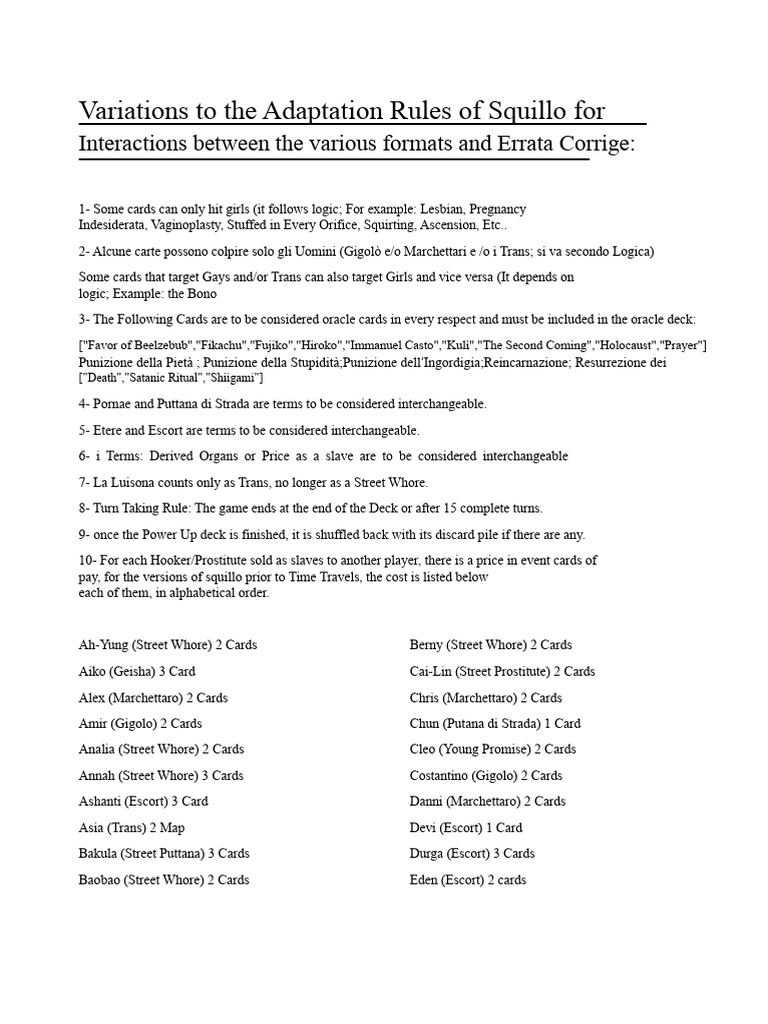 Alternative Rules for Escorting | PDF | Prostitution | Sexual Reproduction
