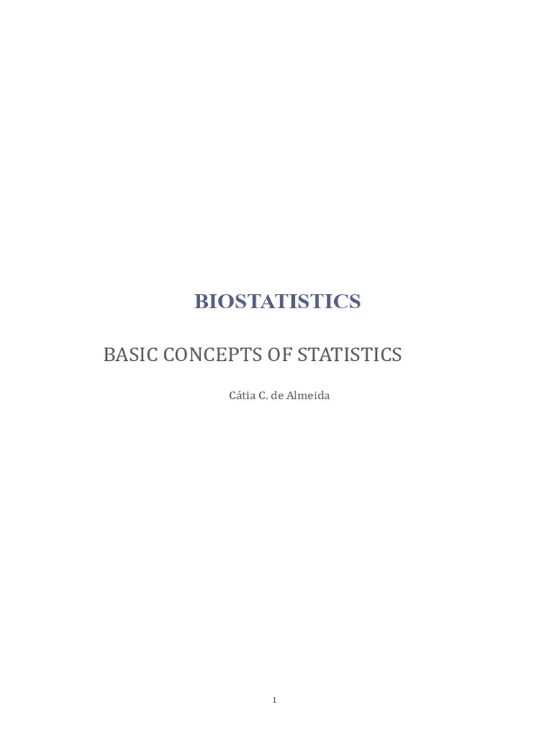 Introduction to Biostatistics Concepts | PDF | Statistics | Biostatistics