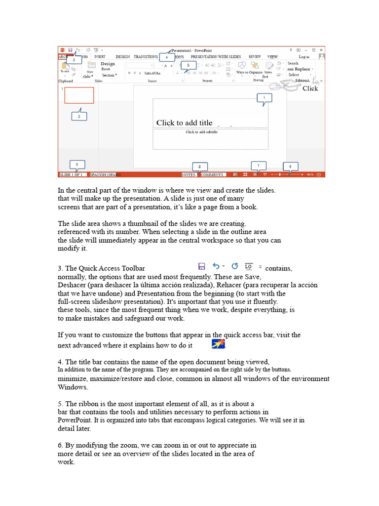 PowerPoint 2013 Slide Creation Guide | PDF | Window (Computing ...