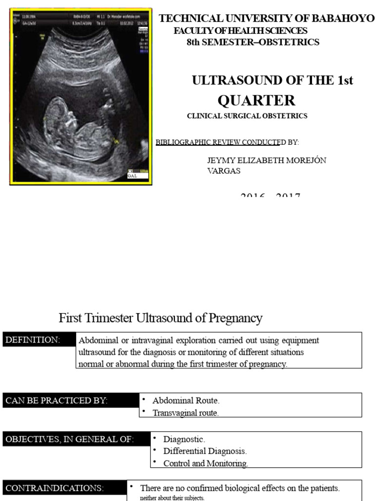 first trimester ultrasound | PDF | Pregnancy | Ultrasound