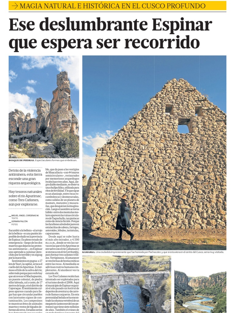 Patrimonio Cultura Naturaleza en Espinar Cusco Peru | PDF | Naturaleza