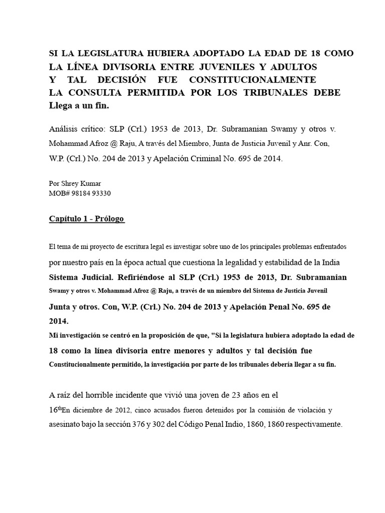 Análisis crítico de Dr. Subramanian Swamy y otros contra Mohammad Afroz ...