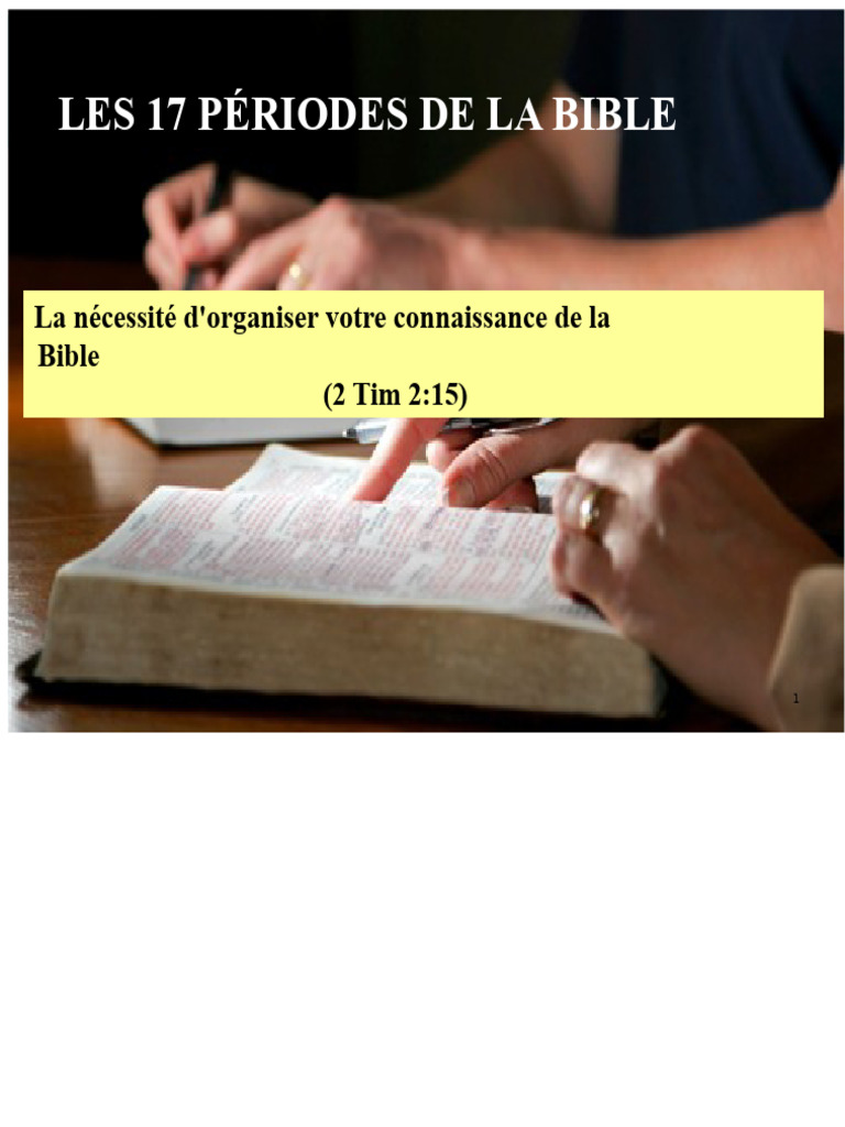 Les 17 Périodes de la Bible expliquées | PDF | Livres des Rois | Esdras