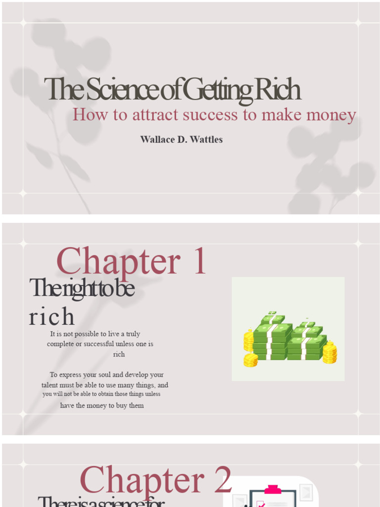 The Science of Getting Rich Explained | PDF | Thought | The Science Of ...