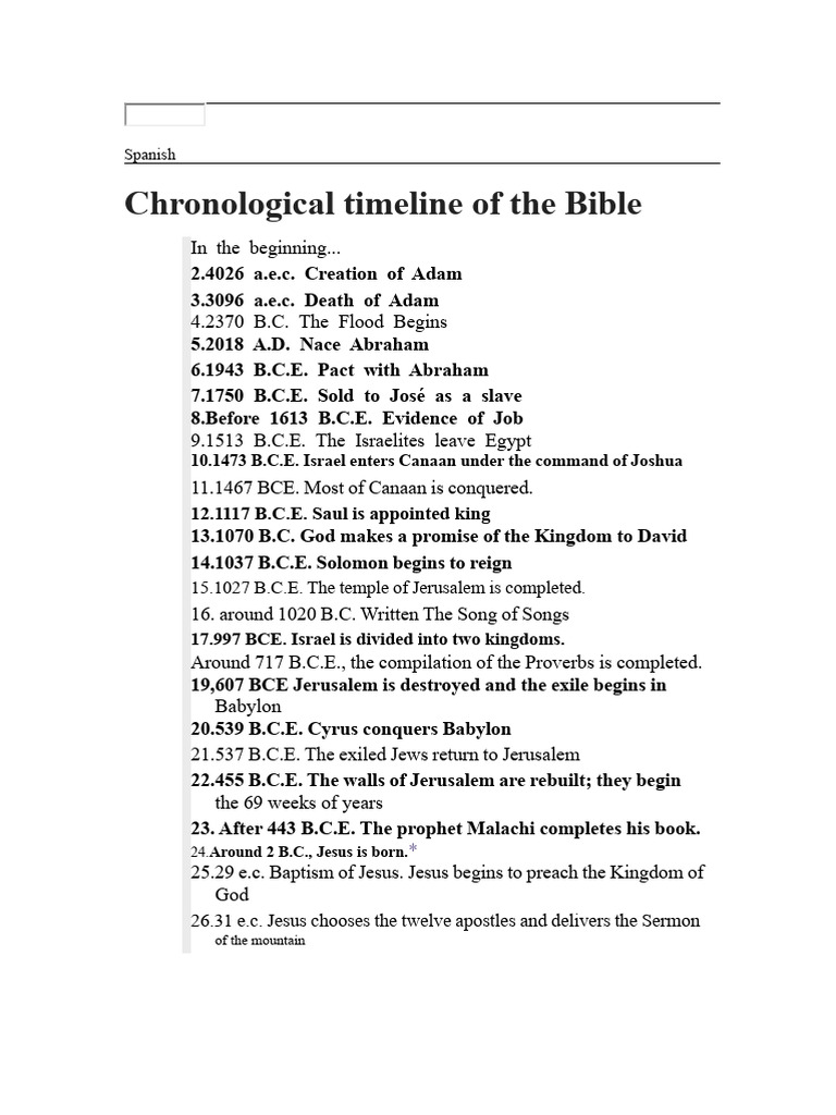 Biblical Chronology Timeline | PDF | Paul The Apostle