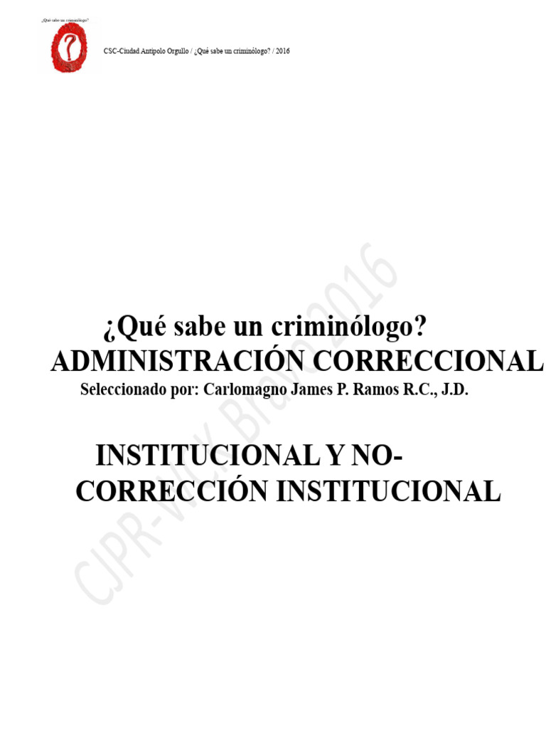 B. Terminologías de Corad Insti y Non-Insti | PDF | Castigos | Crímenes
