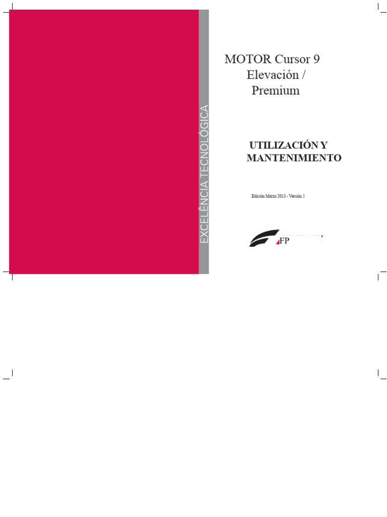 Guía de Uso y Mantenimiento Cursor 9 | PDF | Inyección de combustible ...