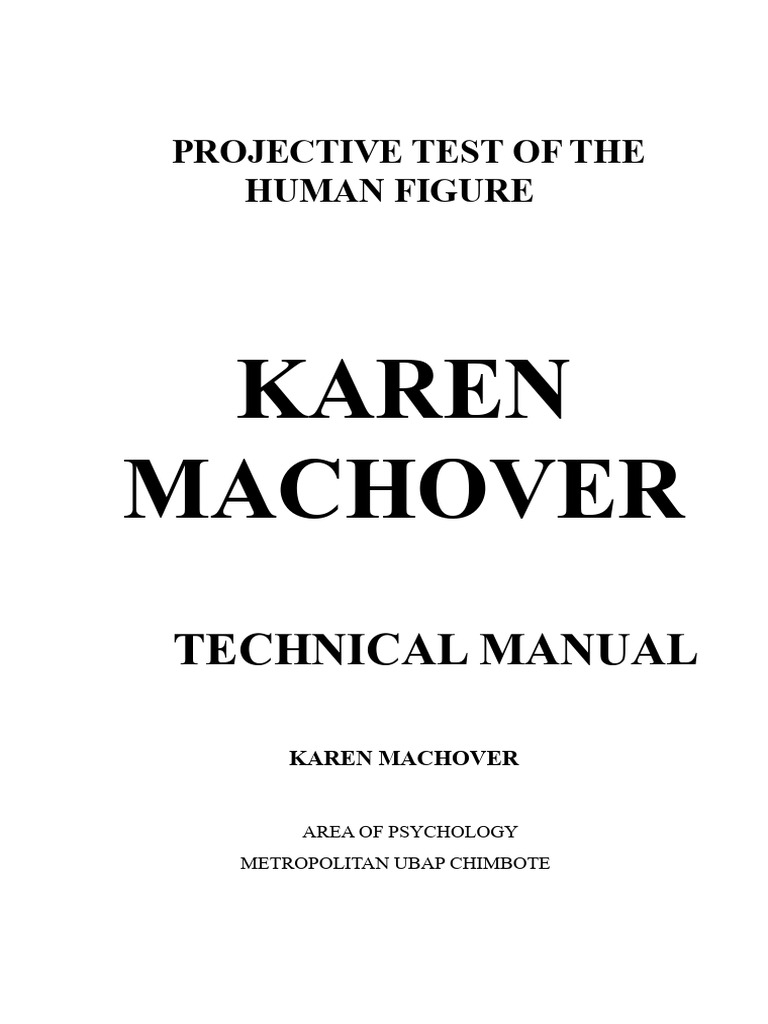 Human Figure Projective Test Manual | PDF | Psychology | Narcissism