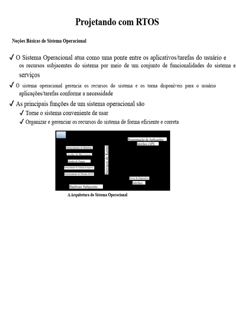 Fundamentos de RTOS e Arquitetura de Kernel | PDF | Kernel (sistema ...