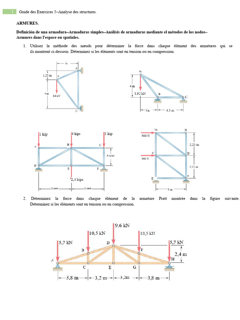 Analyse des Armatures et Forces | PDF | Calcul des structures et ...