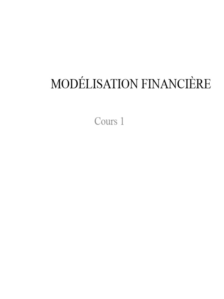 Introduction à la Modélisation Financière | PDF | Modèle mathématique ...