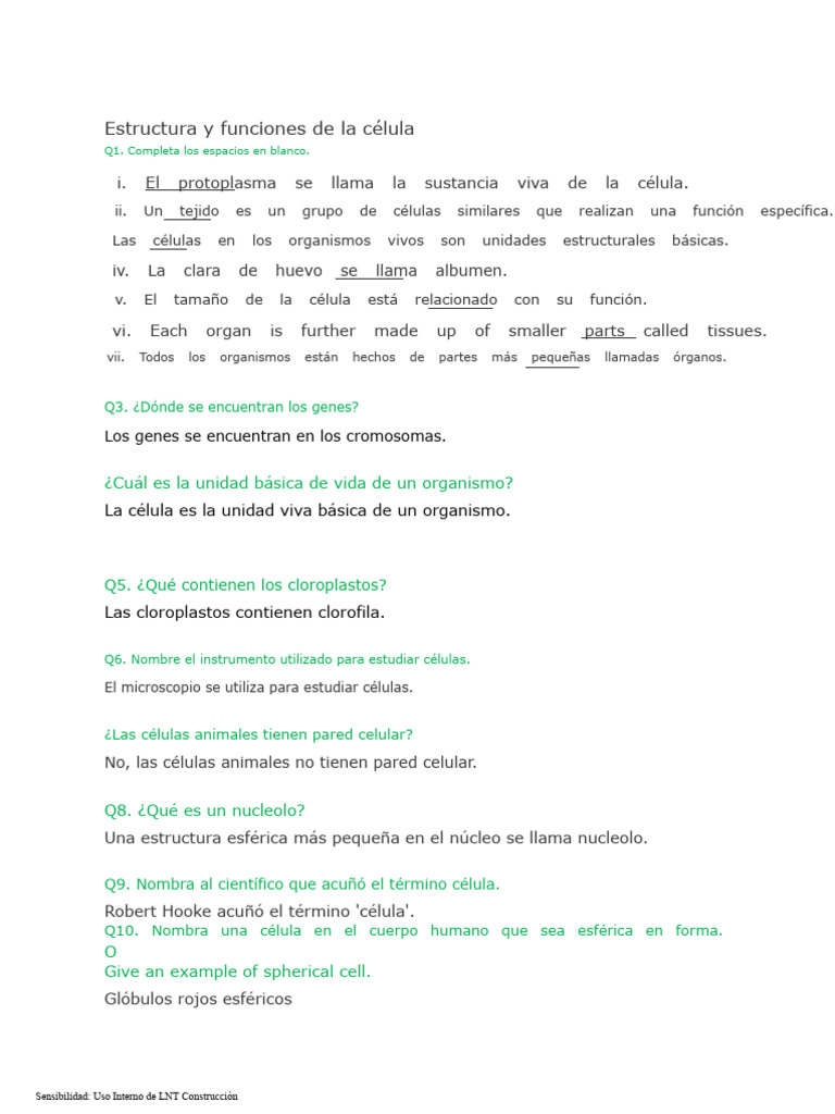 Estructura y Funciones de la Célula | PDF | Biología Celular) | Citoplasma