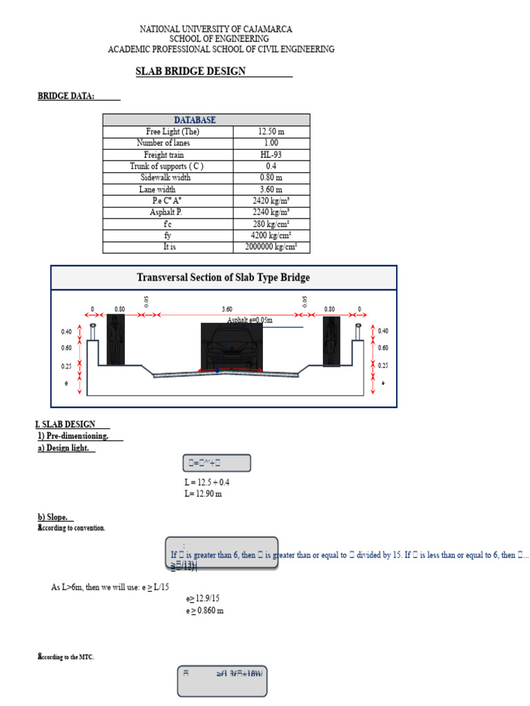 BRIDGES - Slab Bridge Design | PDF | Bridge | Foot (Unit)
