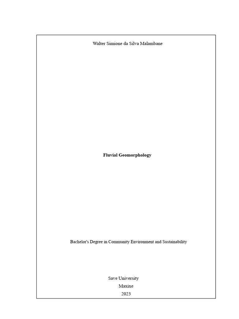 Fluvial Geomorphology Overview and Study | PDF | Geomorphology | River