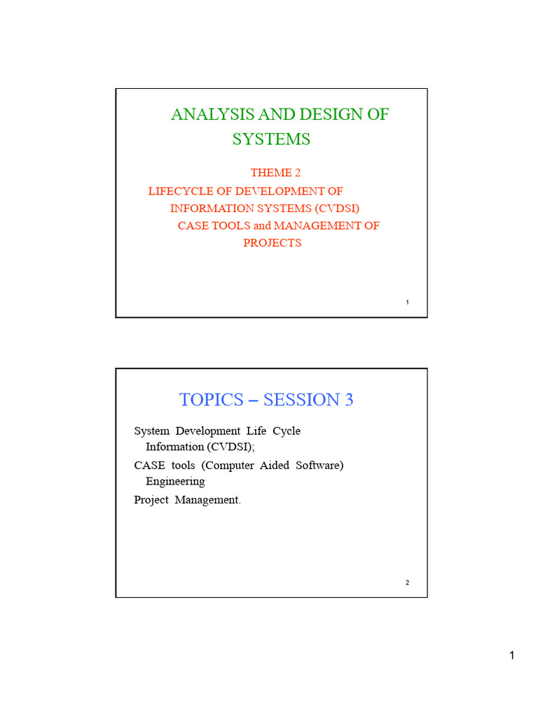 Information Systems Development Lifecycle | PDF | Software Development ...