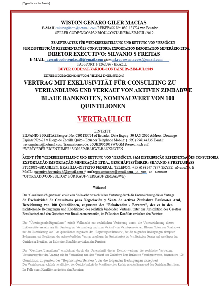 Vertrag Zim | PDF