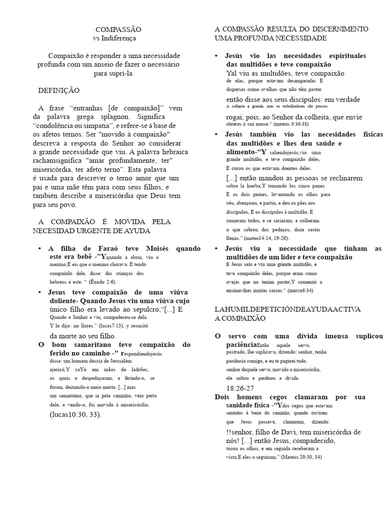 A Importância da Compaixão na Ajuda | PDF | Crença e doutrina religiosa