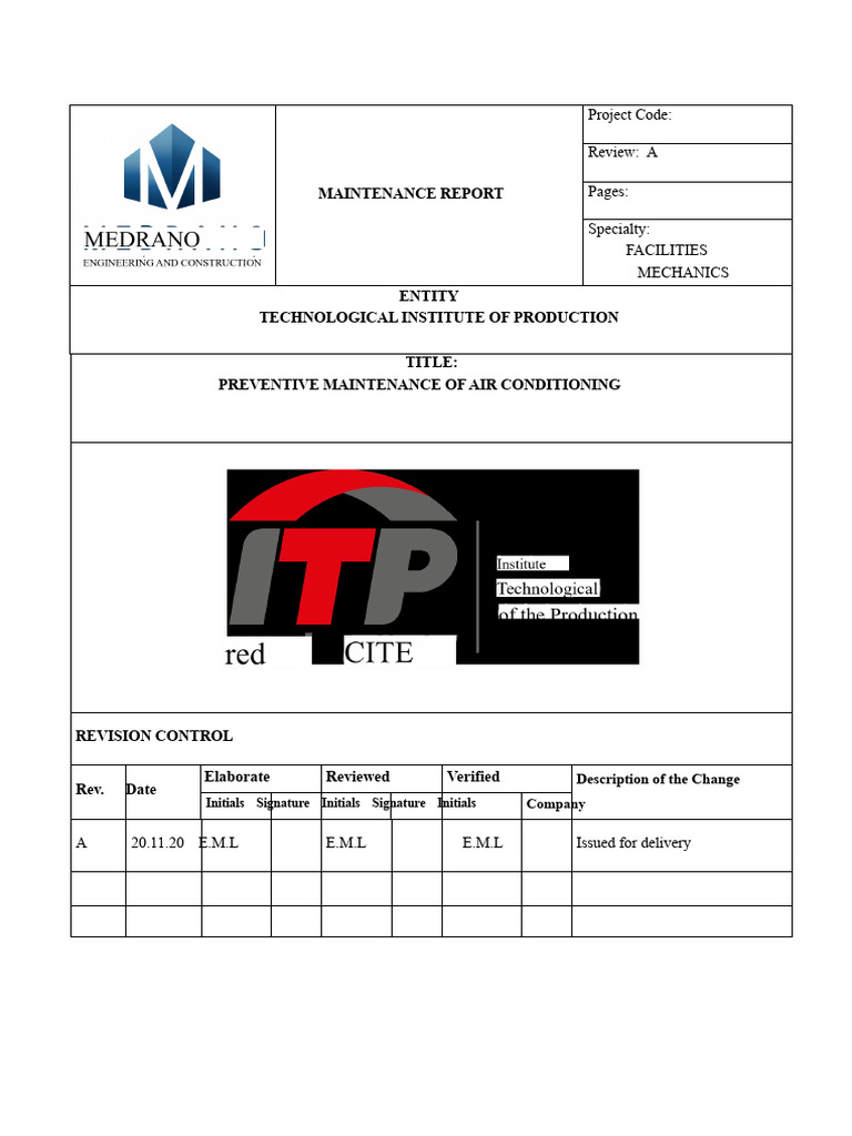 Preventive Maintenance Report: AC Units | PDF | Air Conditioning | Heat ...