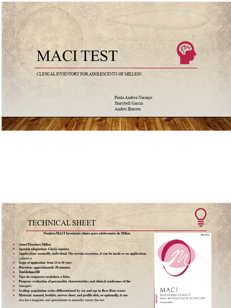 MACI TEST (2) | PDF | Mental Disorder | Adolescence