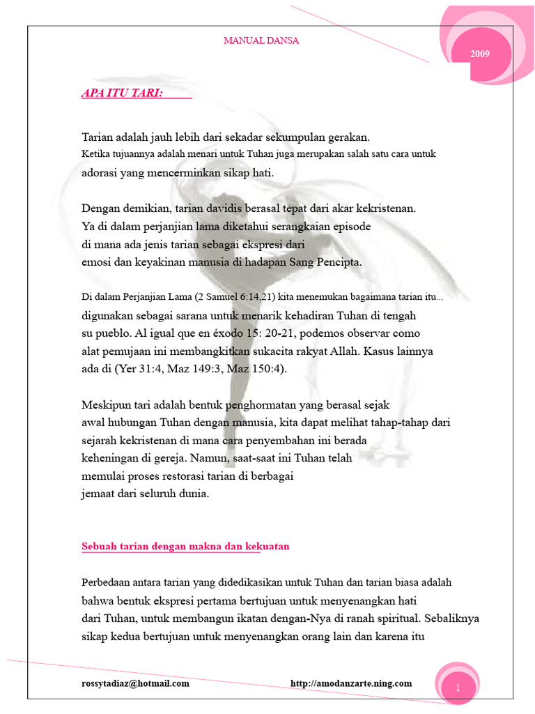 Manual Tari Aku Suka Menari | PDF